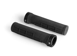 Bicycle handlebar grips on isolated on white background
