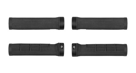 Bicycle handlebar grips on isolated on white background