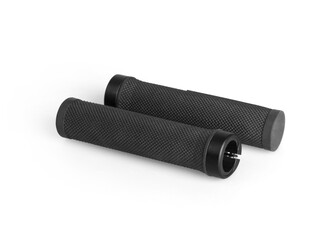 Bicycle handlebar grips on isolated on white background