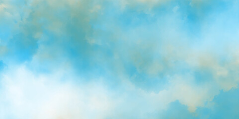 Abstract cloud sky watercolor digital art painting for texture dramatic sky summer heaven is colorful clearing good weather and beautiful background, dramatic fluffy summer clouds dusk sky background.