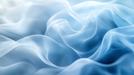 Obraz premium Abstract soft blue and white fabric waves background image