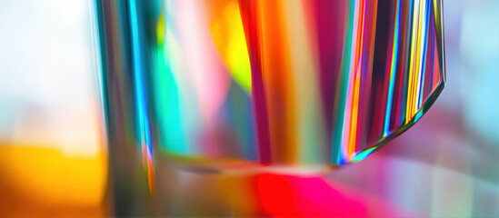 Multi-colored crystals on a blurred background

