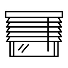 Blinds Vector Solid Style Icon