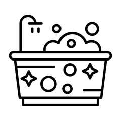 Bathtub Vector Icon Design Symbol