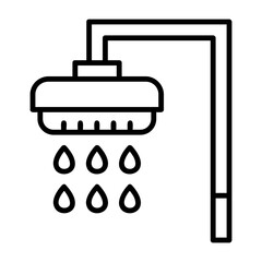 Shower Vector Icon Design Symbol