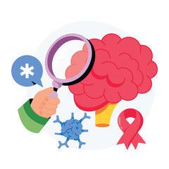 Brain Tumor research Concepts Style illustrations. EPS 10 File stock illustration