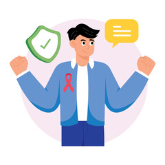 Survivorship Concepts Style illustrations. EPS 10 File stock illustration