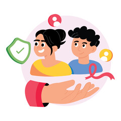 Social Awareness Concepts Style illustrations. EPS 10 File stock illustration