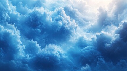 Naklejka premium Blue Sky, Dramatic Cloudscape, Sunrise, Background Texture