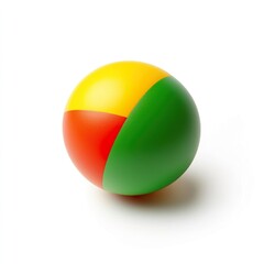 Colorful Rubber Ball on White Background for Play and Fun, Children's room accessories ideas.