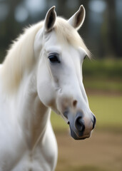 Obraz premium white horse portrait