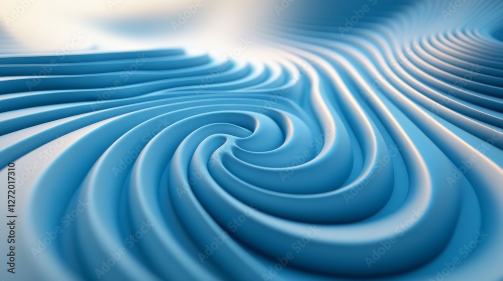Wall mural abstract blue swirl patterns create a mesmerizing visual experience