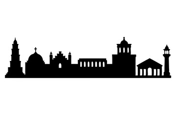 Historical Landmarks Silhouette