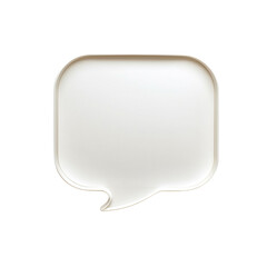 Square speech bubble isolated on white