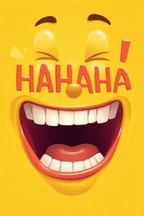 Obraz premium haha emoji sticker pack
