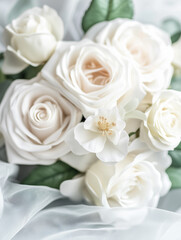 Obraz premium wedding bouquet of white roses