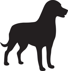 Dog Design Silhouette Vector Art Illustration on a White Background