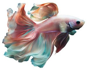 Fototapeta premium PNG Siamese fighting fish colors underwater goldfish.