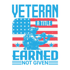 Obraz premium USA veteran t shirt design