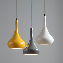 Fototapeta premium Pendant lights Isolated on white Background