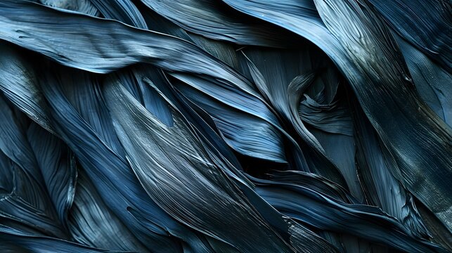 Dynamische blaue Pinselstriche mit abstrakter Struktur &ndash; kreative Kunsttextur
