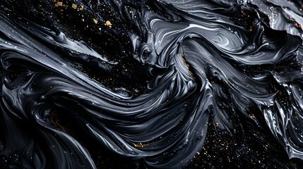 Abstrakte schwarz-wei&szlig;e Pinselstriche mit dynamischer Struktur &ndash; moderne Kunsttextur