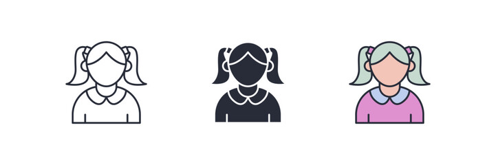 Children icon. Children Symbol sign for mobile concept and web design. Vector icon, Logo illustration, Vector graphics