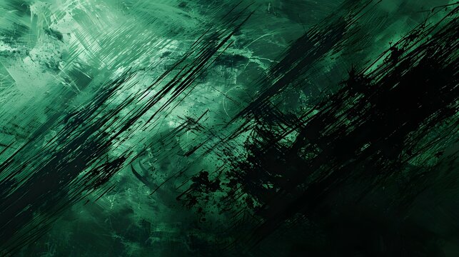 Detaillierte Nahaufnahme einer abstrakten gr&uuml;nen Farbschicht mit Struktur
