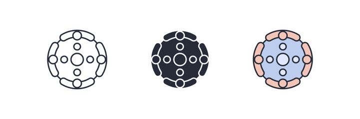 Obraz premium Family Gathering icon. Family Gathering Symbol sign for mobile concept and web design. Vector icon, Logo illustration, Vector graphics