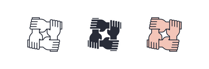 Obraz premium Unity icon. Unity Symbol sign for mobile concept and web design. Vector icon, Logo illustration, Vector graphics