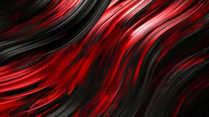 Expressive rote Pinselstriche mit dunklen Kontrasten &ndash; moderne abstrakte Malerei