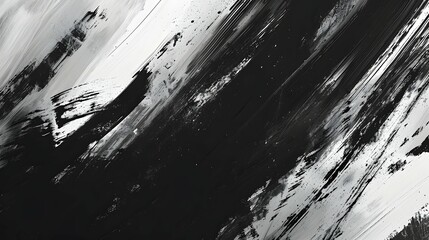 Expressive schwarz-wei&szlig;e Farbmischung mit abstrakter Struktur und Tiefe