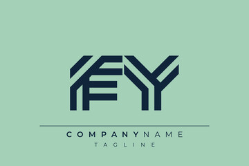 FY minimal line logo. Letter F and Y vector line logo design.