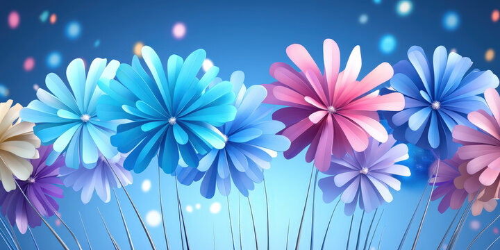 Bright and vivid fireworks burst open against the dark night sky, creating a captivating spectacle filled with color and joy in honor of the International Day of Happiness