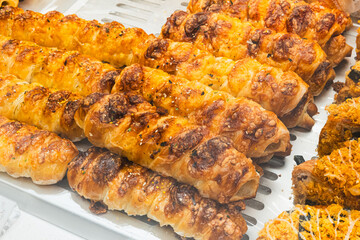 Various breads in the window, small business, local diner