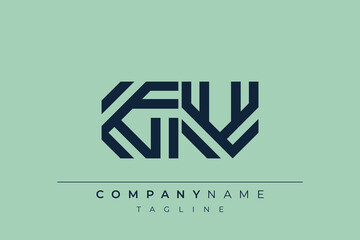 Obraz premium GV minimal line logo. Letter G and V vector line logo design.