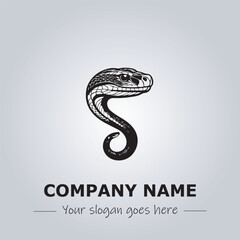 Snake logo company design vector illustration
