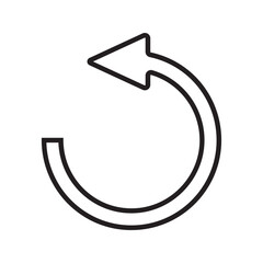 Undo Icon. Back or Return Illustration on white background
