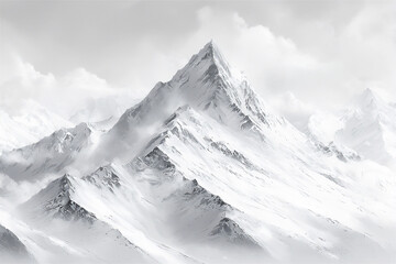 Obraz premium alpine landscapes: drawing snow-capped mountains learn techniques for dra
