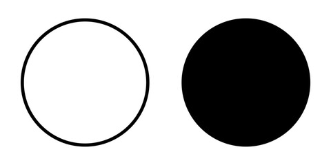 Circle icons set. for mobile concept and web design on white background