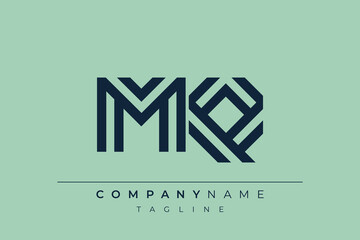 Obraz premium MQ minimal line logo. Letter M and Q vector line logo design.