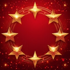 Obraz premium star border frame background with copy space and lighting effect and sparkle
