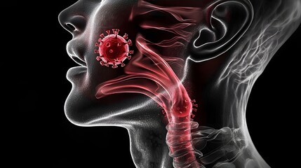 Detailed X Ray Style of Viral Infection in Respiratory System