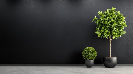 Modern Room Interior with Plants