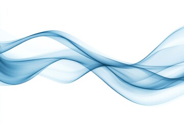 Naklejka premium Gentle Blue Waves on a White Background for Elegant Design and Artistic Background Creations