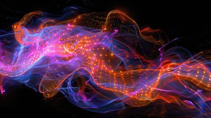 Neural Activity Visualization with Light Trails Highlighting Brain Pathways