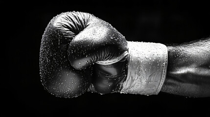 black and white punch with gloves on boxing wallpaper