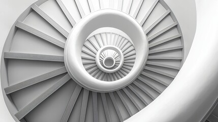 White spiral staircase, modern building, interior design, architectural detail, abstract background