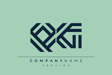 Obraz premium QG minimal line logo. Letter Q and G vector line logo design.