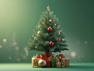 christmas tree with presents